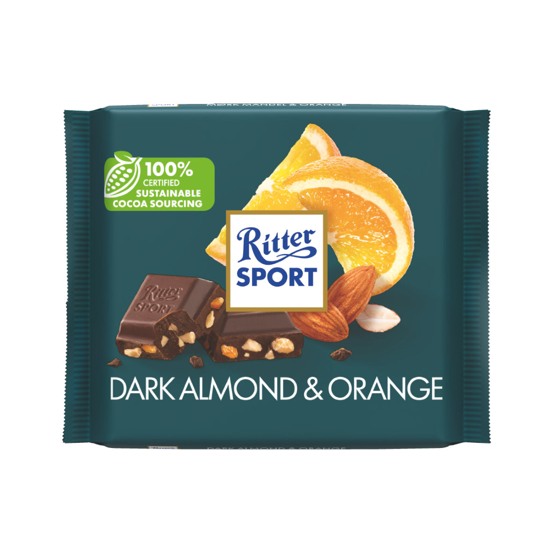 RITTER SPORT DARK WHOLE ALMONDS 100G 